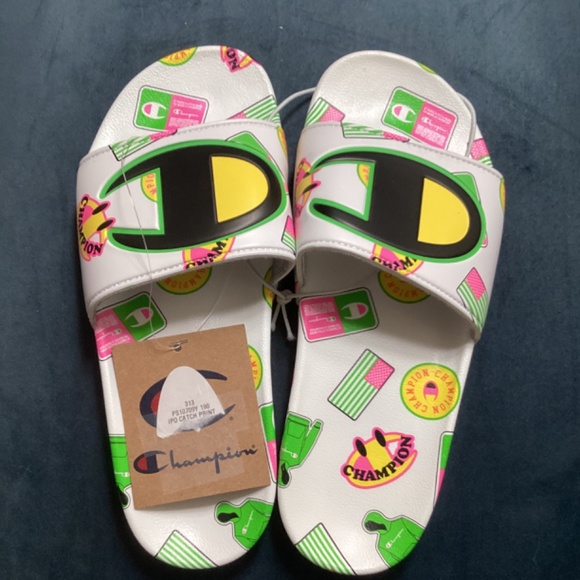 Champion White Slides - Picture 2 of 5